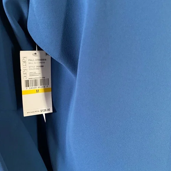 karen Kane New with Tag attached blue v-neck size M - Picture 2 of 8